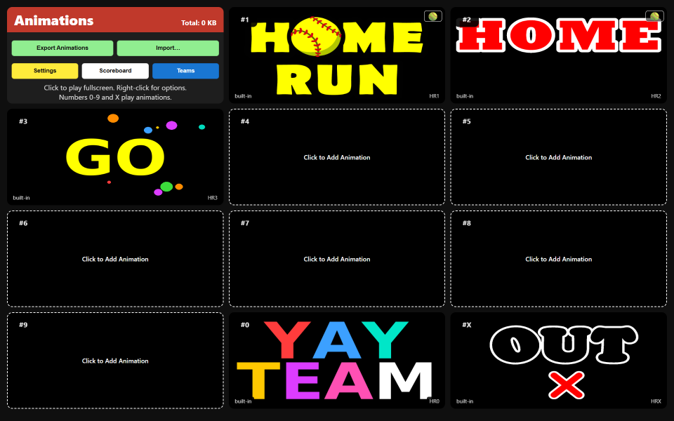 Animations screenshot